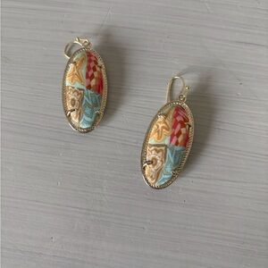 Colorful Oval Dangle Earrings